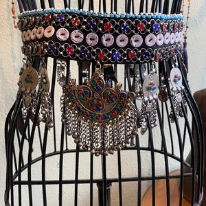 Vintage Afghani belt with pendants and dangles